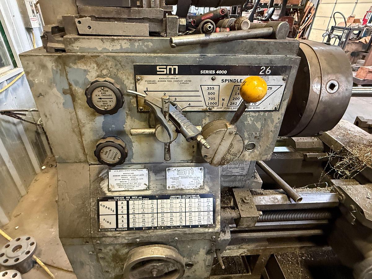 Used STANDARD-MODERN TOOL CO. MODEL 41570 26”x30” BENCH LATHE