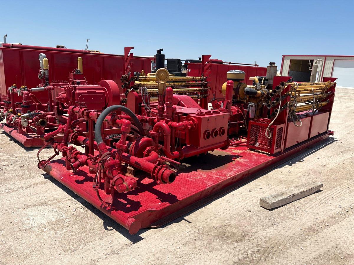 Used NOV 200T/JWS-340 pump unit, skidded