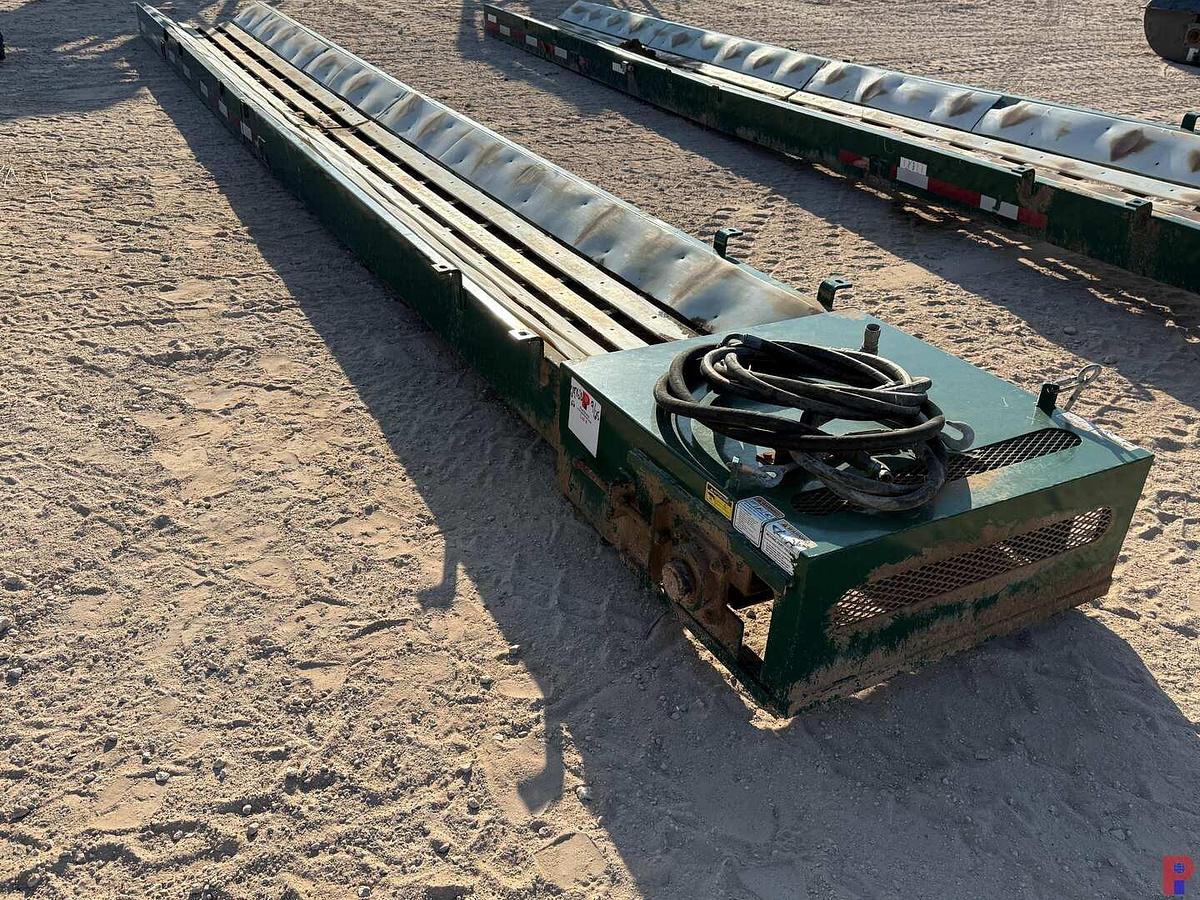 Used (2) 11’ X 3’ HYDRAULIC TILT CONVEYORS & (2) 22’ X 32” CONVEYOR TROUGH F/ SAND KING