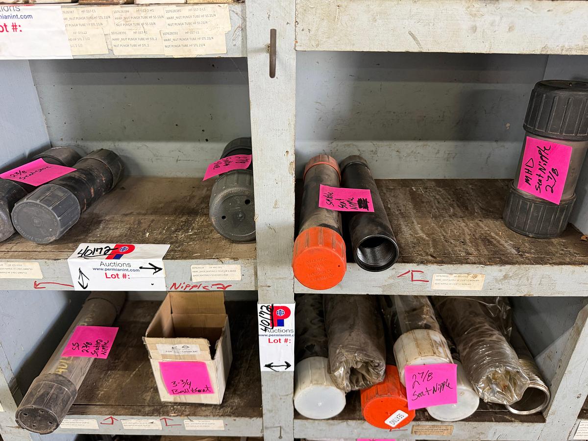 Used 2-3/8” - 2-7/8” SEATING SHOES, NIPPLES, & (1) 3-3/4” TITAN CARBIDE BALL & SEAT