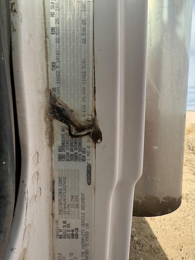 Used 1996 FREIGHTLINER FL70 S/A 24’ ENCLOSED 20K WP TUBING TEST TRUCK