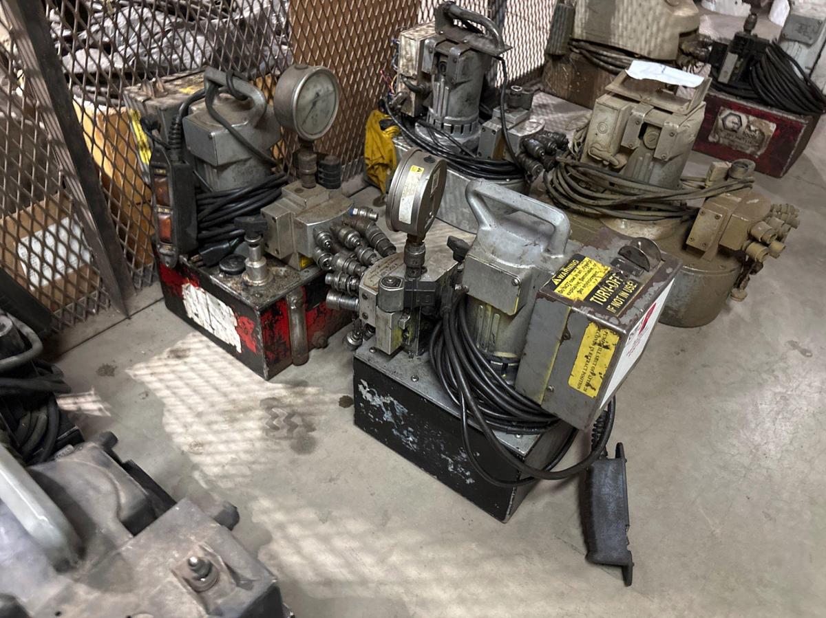 Used (2) power team 10K electric hydraulic pumps