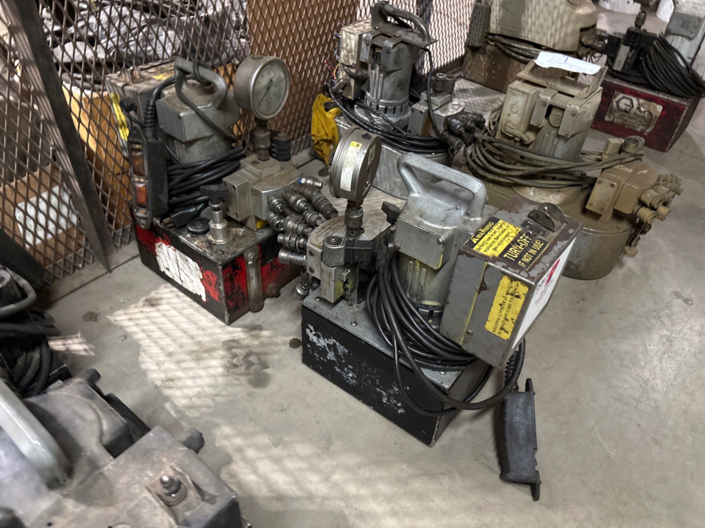 Used (2) power team 10K electric hydraulic pumps