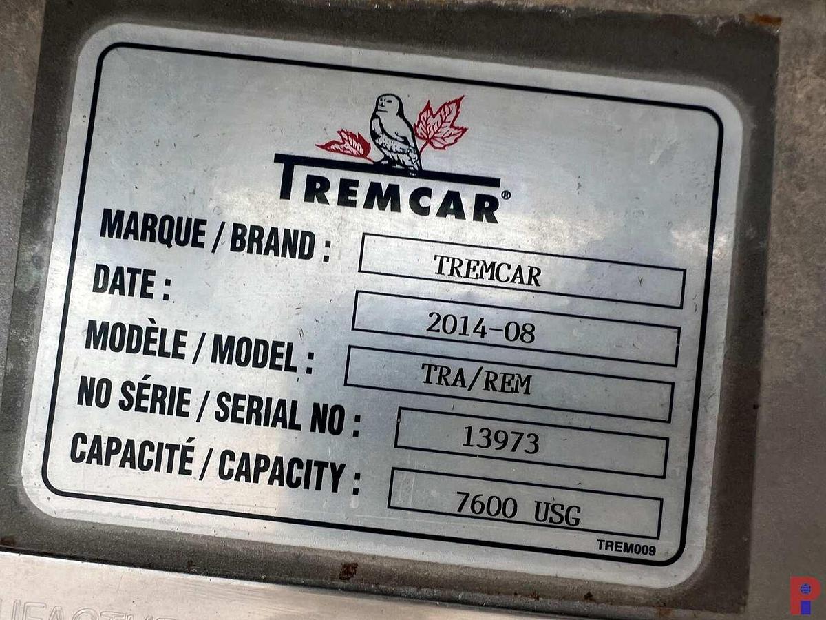 Used 2015 TREMCAR TRI-AXLE 180BBL ALUM. VACUUM TRAILER