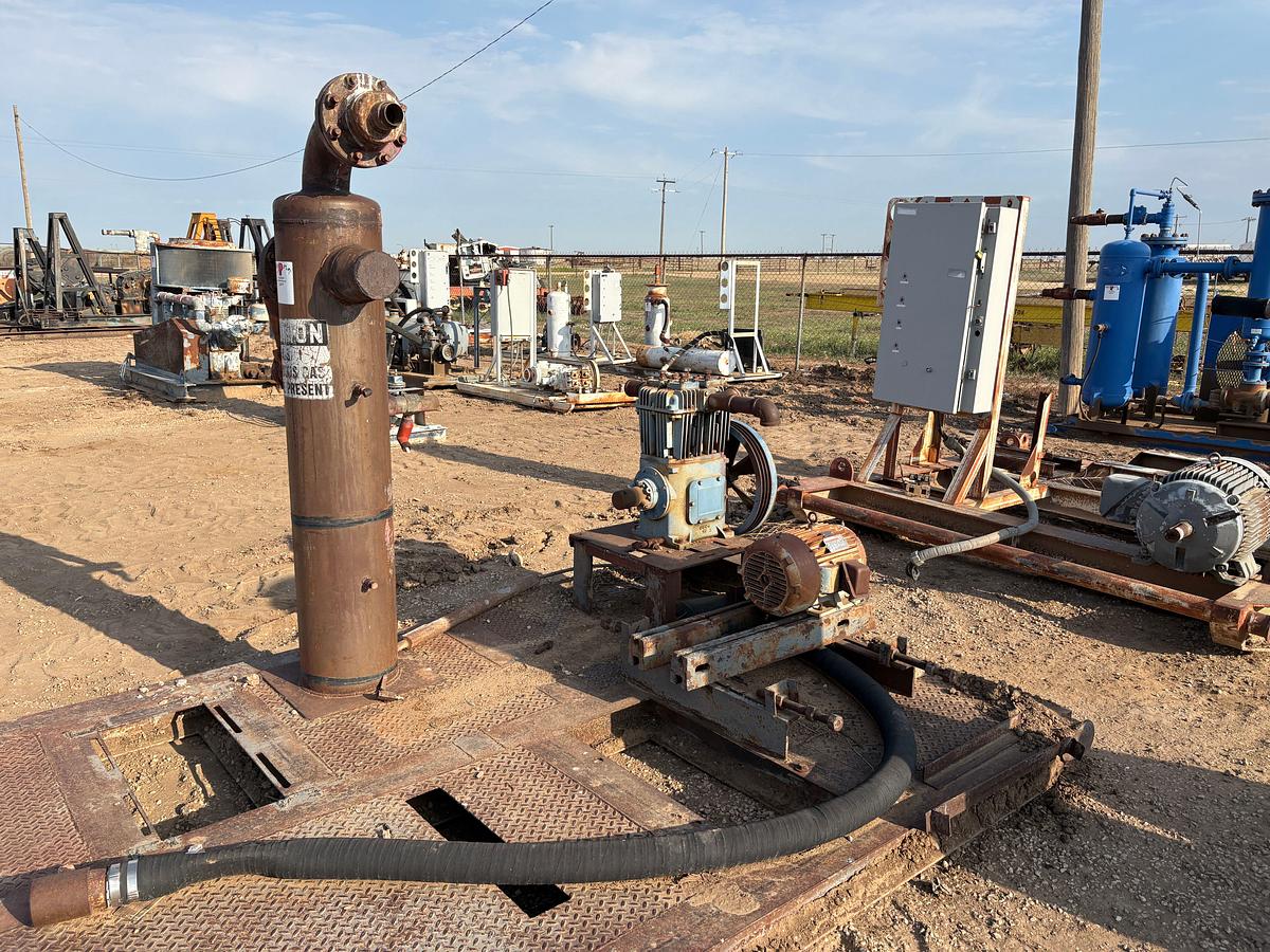 Used (3) skidded air compressor units, incomplete