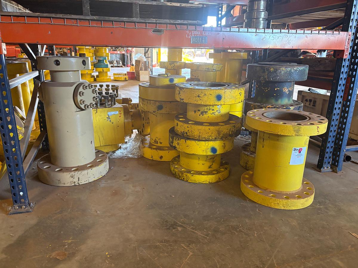Used (15) assorted 5” 7” & 11”!spacer spools w/ (2) 5” 4-way fluid crosses, & (1) 7-1/16” 5k tubing head