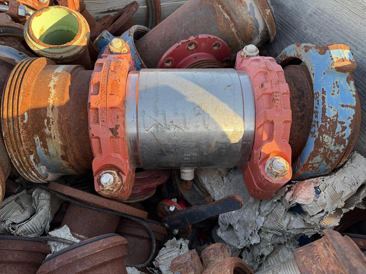 Used (2) CRATES W/ VARIOUS SIZE CEMENT HEAD CONNS, CROSS OVERS, SUBS, FLANGES, & RELATED