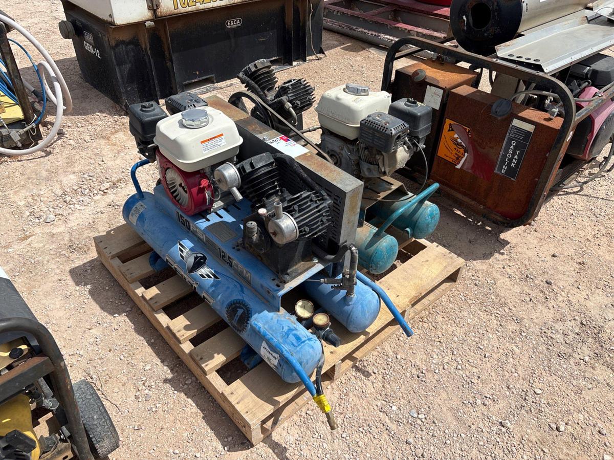 Used Eagle 12.5cfm & makita 12.5 cfm gas powered air compressors