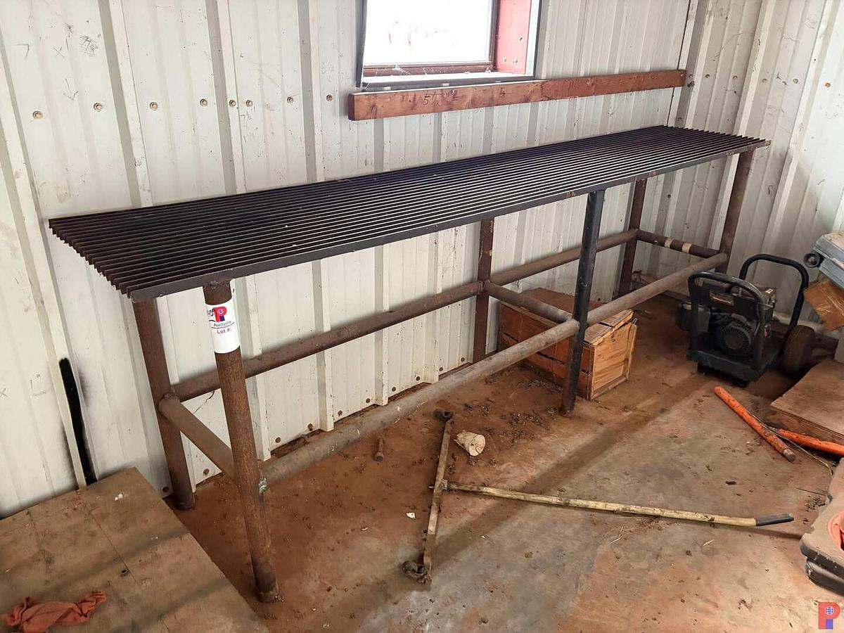 Used 10’ X 2’ X 3.5’ METAL SHOP TABLE