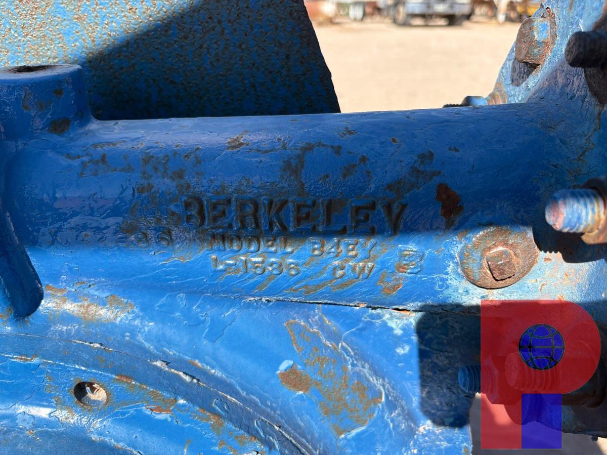 Used BERKELEY B4EY 3” X 4” CENT PUMP P/B: DIESEL ENGINE