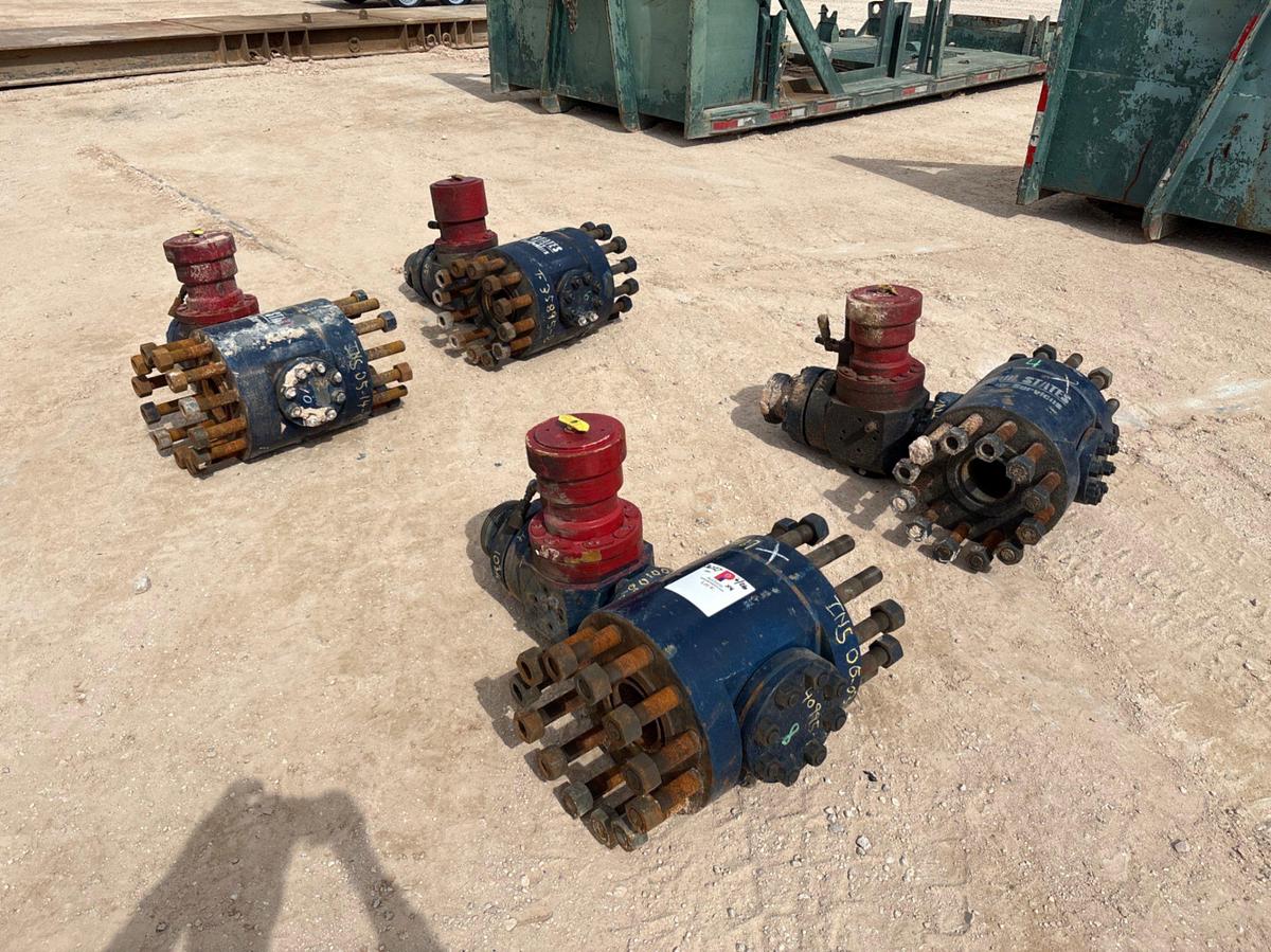 Used (4x$) (4) 5” x 2-1/2” fluid crosses w/ hydraulic ball valves