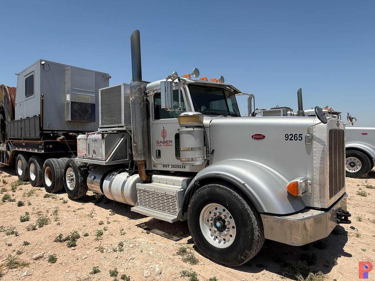 Used 2013 PETERBILT 367 QUAD AXLE COIL TUBING HAUL TRUCK