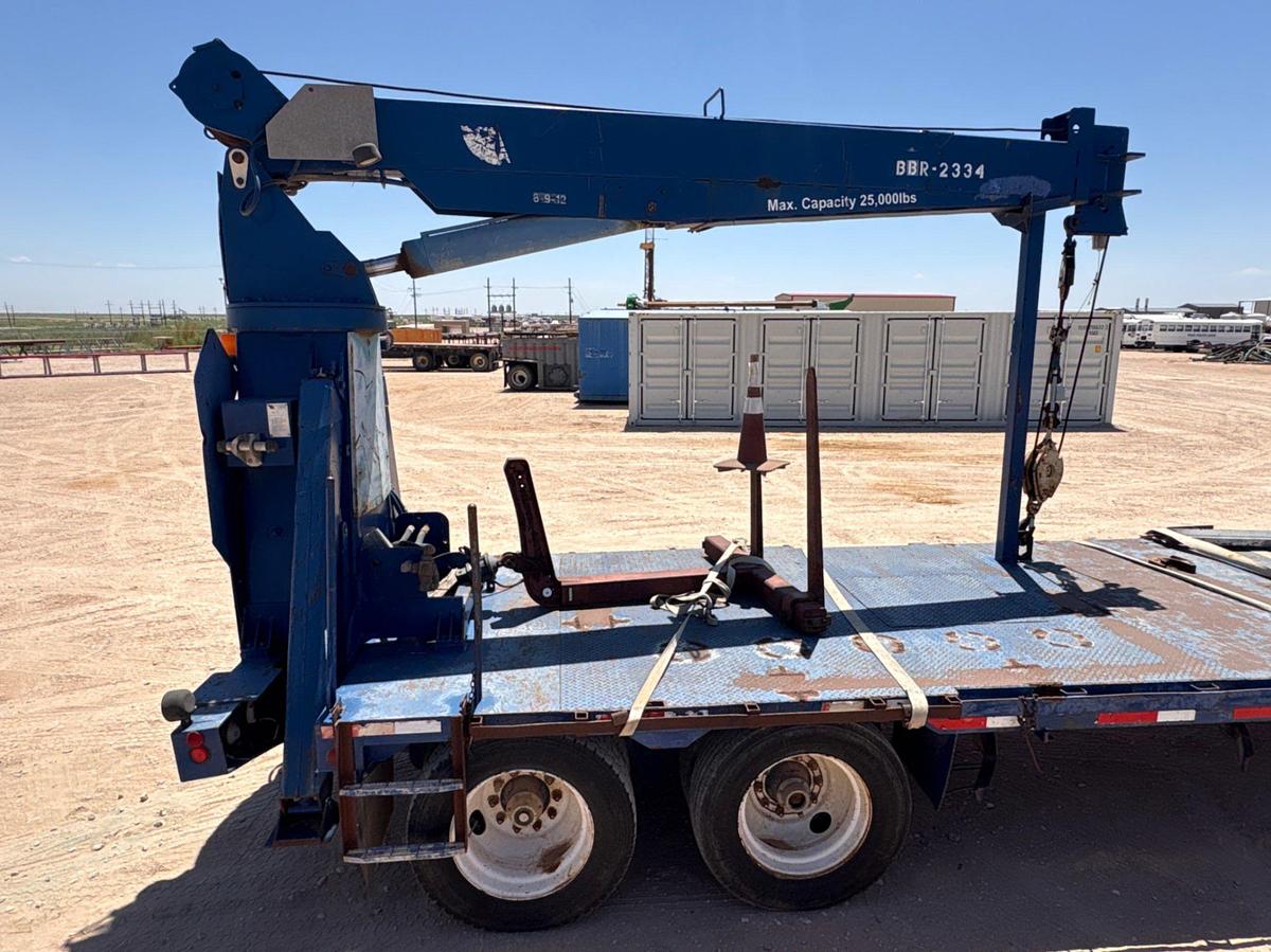 Used 44’ x 8’ t/a stepdeck trailer w/ National crane 638 25,000lbs crane