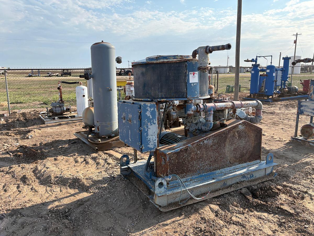 Used (3) skidded air compressor units, incomplete