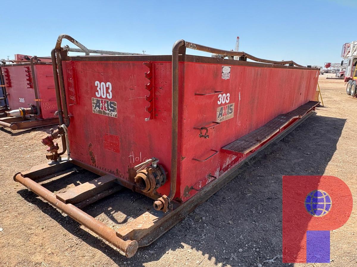 Used 30’ X 8’ X 5’ OPEN TOP FLUID TANK