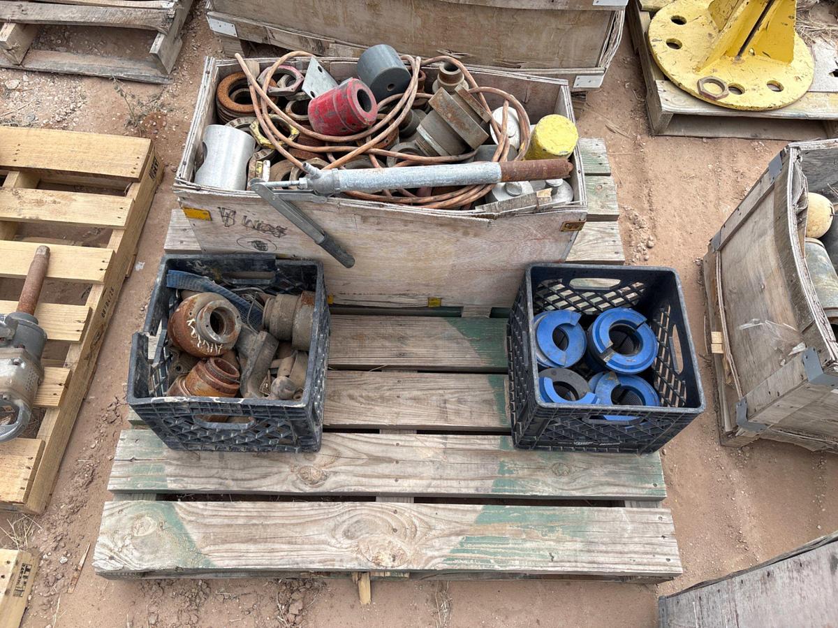 Used (11 pallets) of assorted casing hangers, weco flanges, DSA, stud bolts, etc