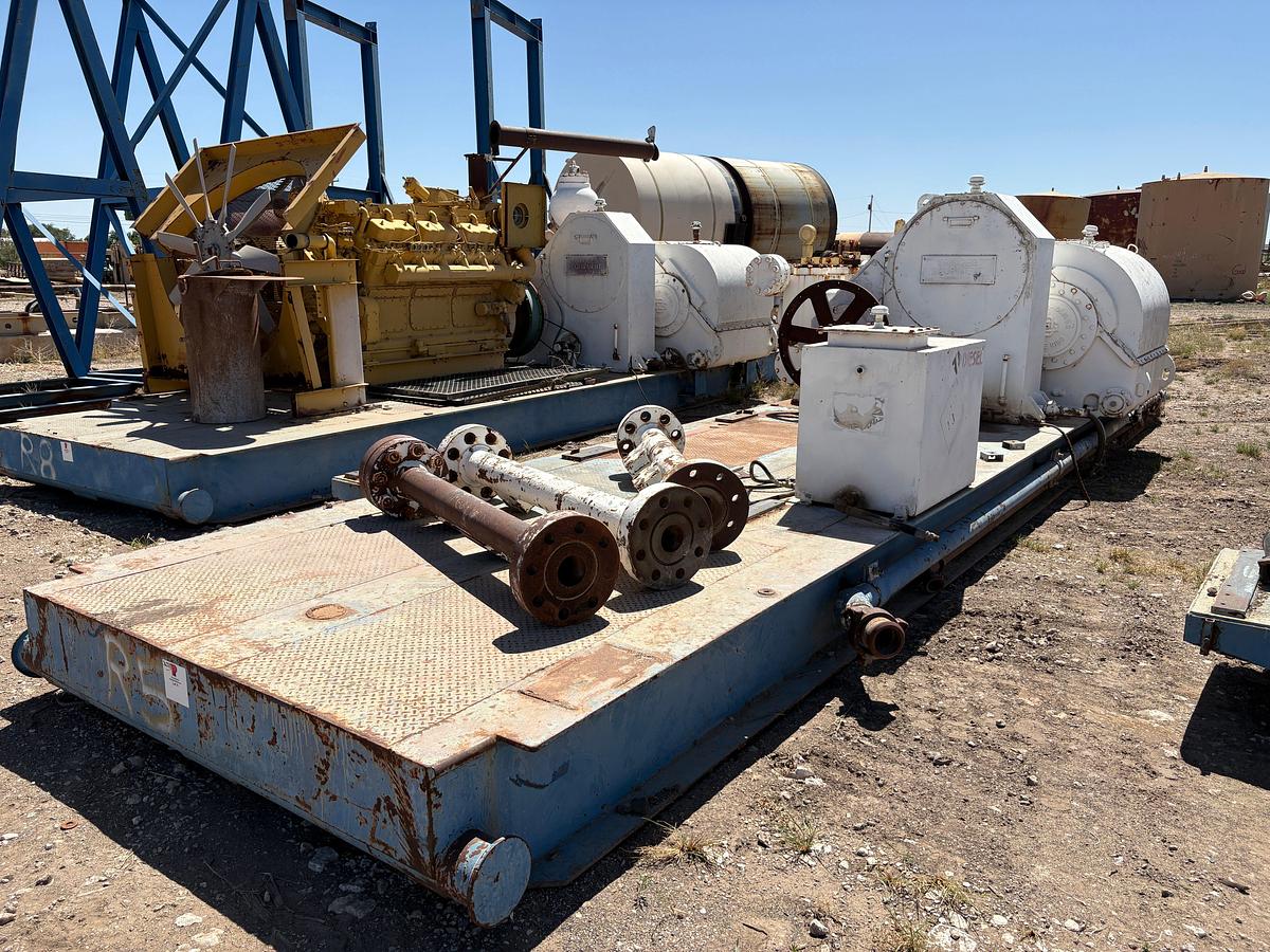 Used Gardner Denver pz9 triplex mud pump, mtd on 35’ x 12’ skid