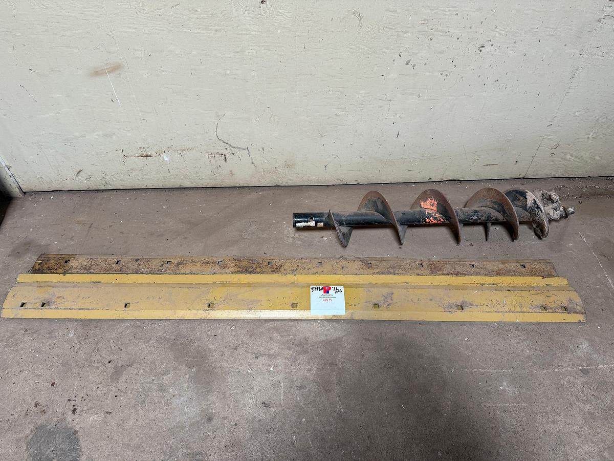 Used 10” AUGER FOR TRACTOR & 3-SECTIONS OF 7’ MOLD BOARD