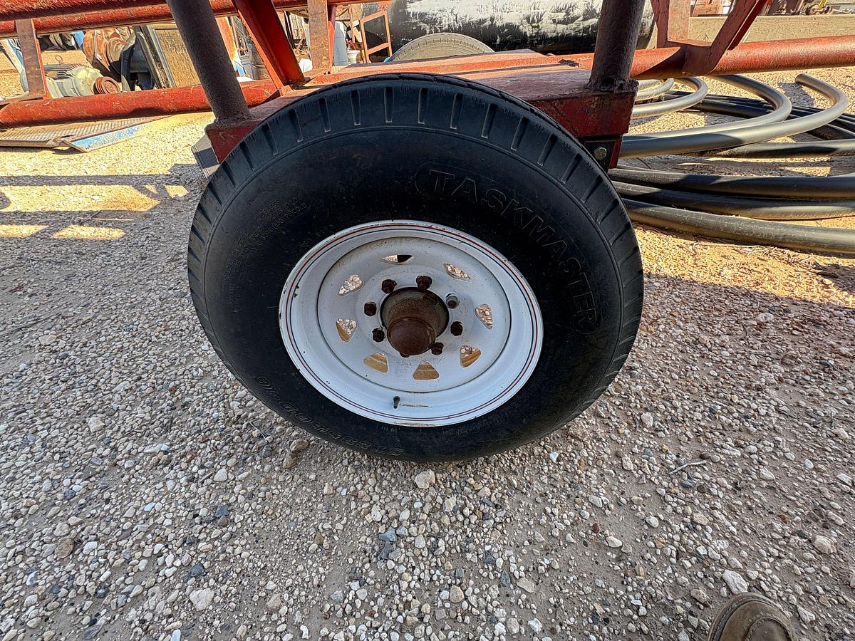 Used SHOPBUILT 26’ x 30” s/a bumper pull pipe trailer