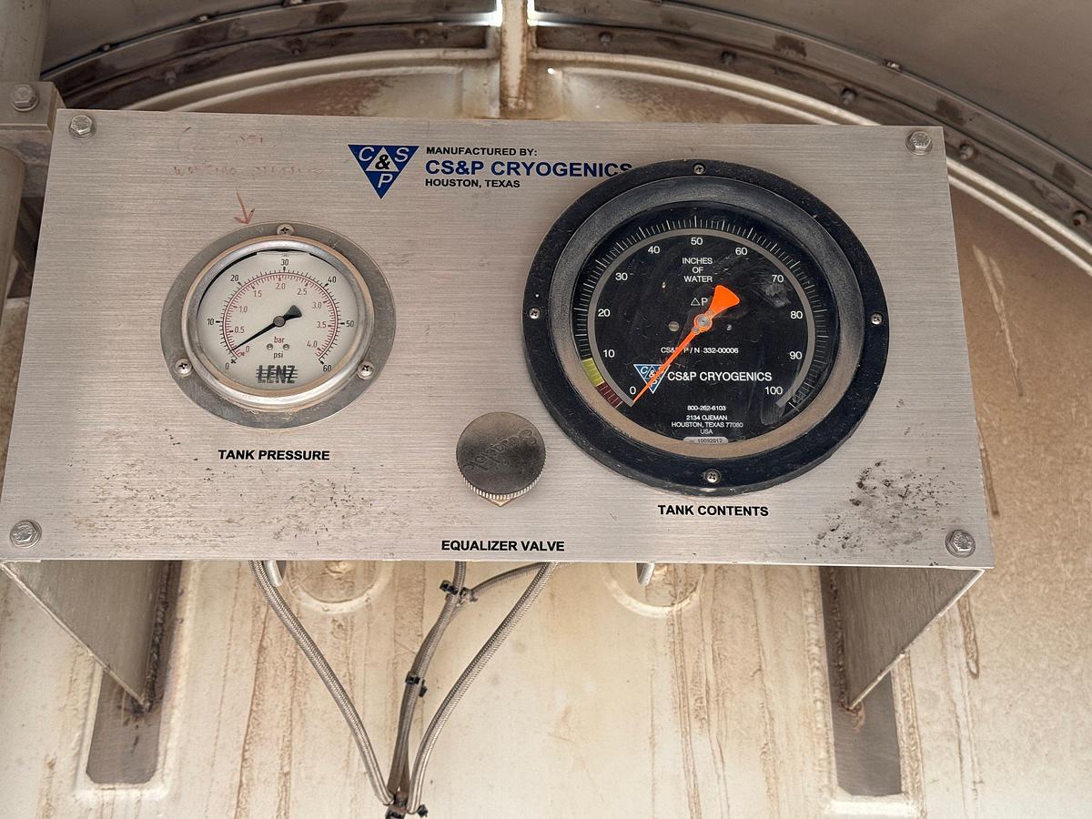 Used 2009 CS&P 7,600 GAL. LN2 NITROGEN T/A TRANSPORT TRAILER