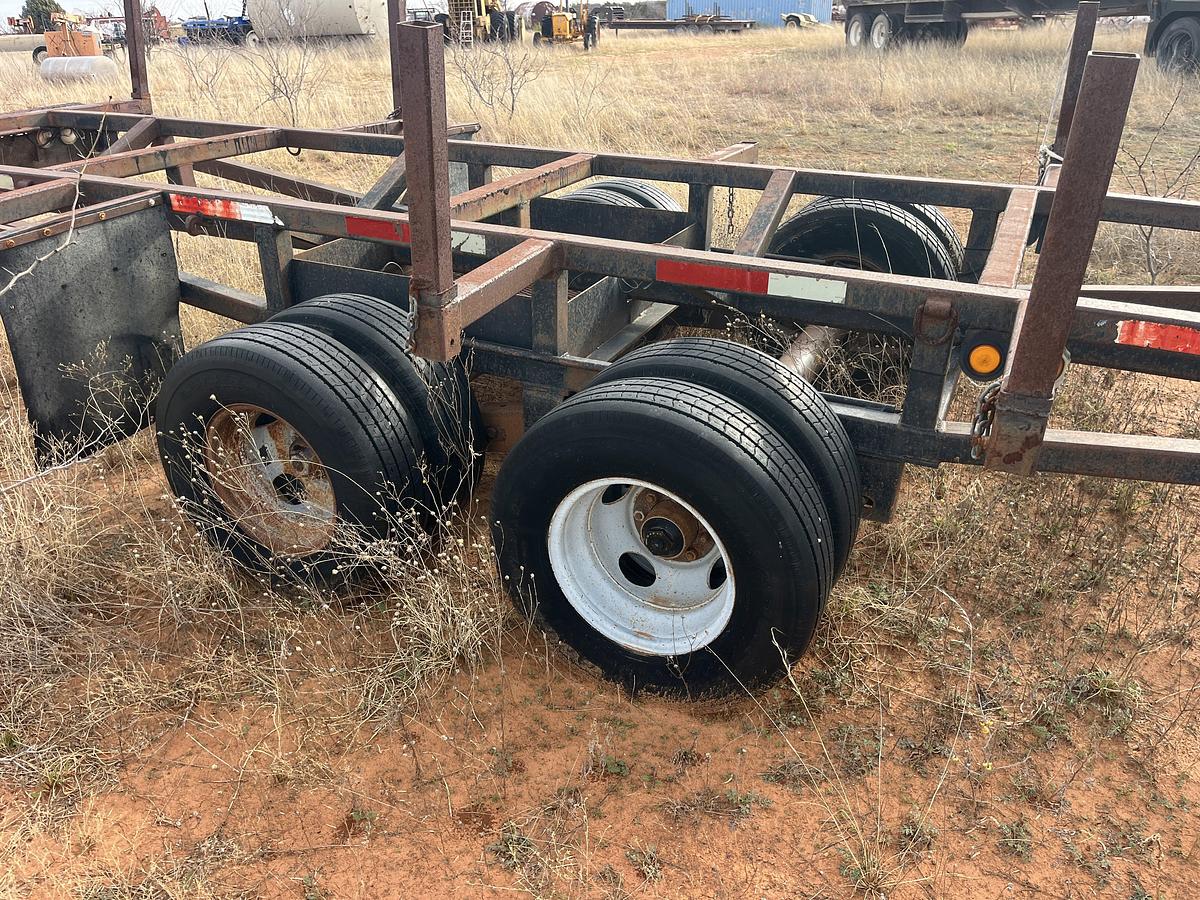 Used 1998 SHOPBUILT 32’ Tandem Dual Wheel Pipe Trailer