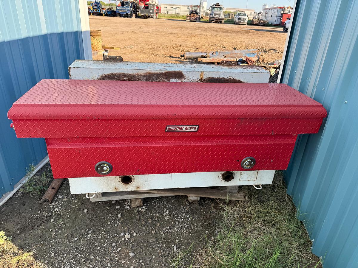 Used 31”L X 60”W L-SHAPE FUEL TANK & TOOL BOX