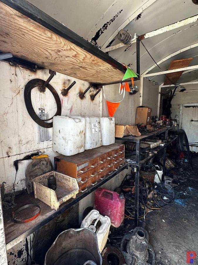 Used 20X8X10 STEEL DOG HOUSE, SKIDDED