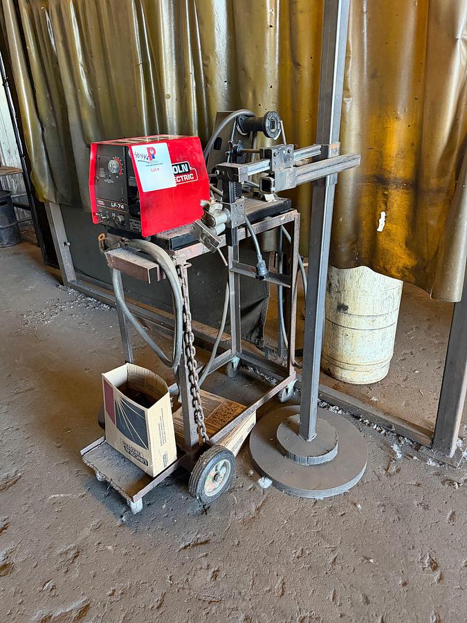 Used Lincoln Electric LF-74 Wire Feed Machine w/ Bug-0 Track Support stand