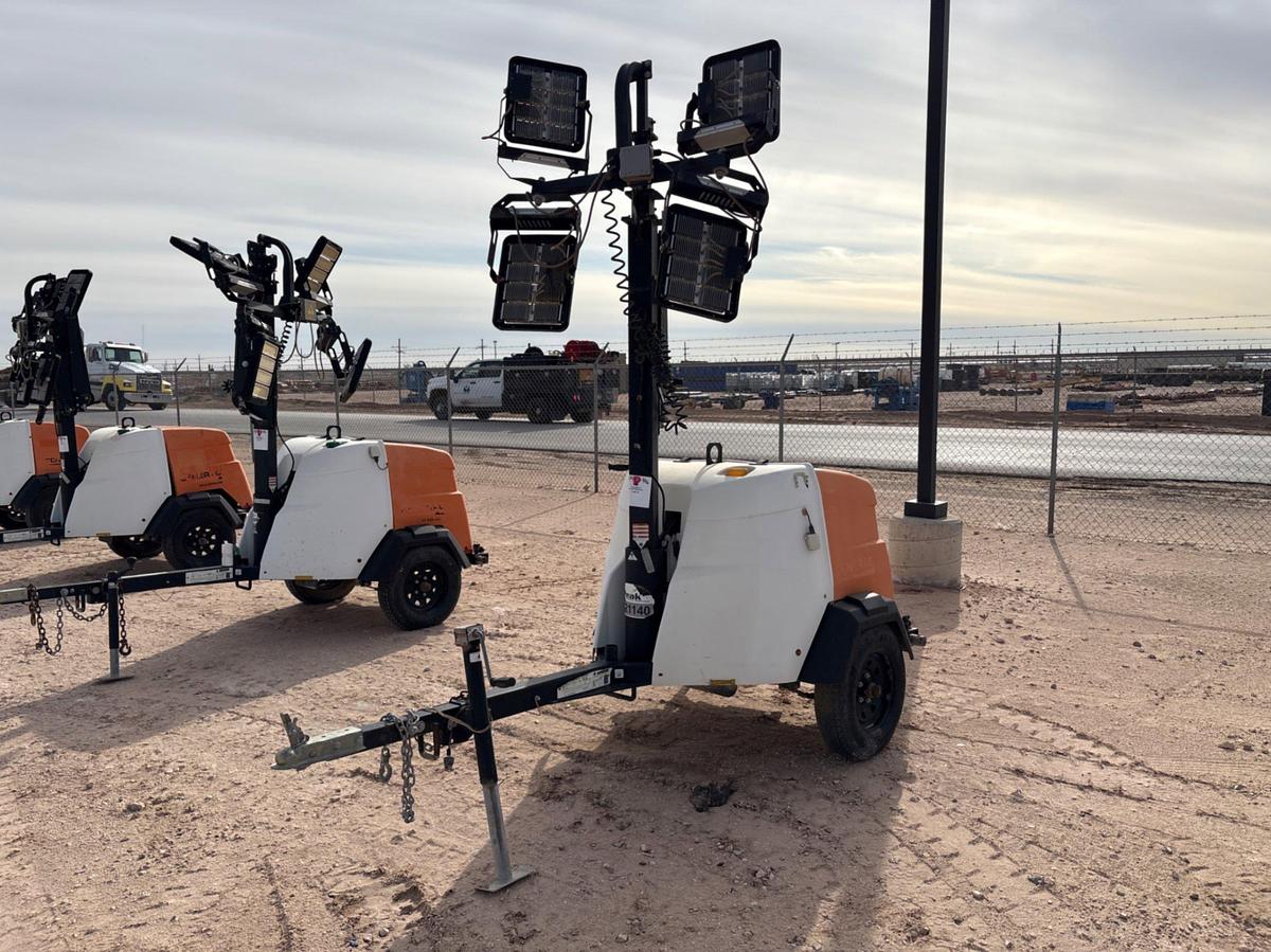 Used 2018 GENERAC MLT6SMD 6KW S/A BUMPER PULL LED LIGHT TOWER