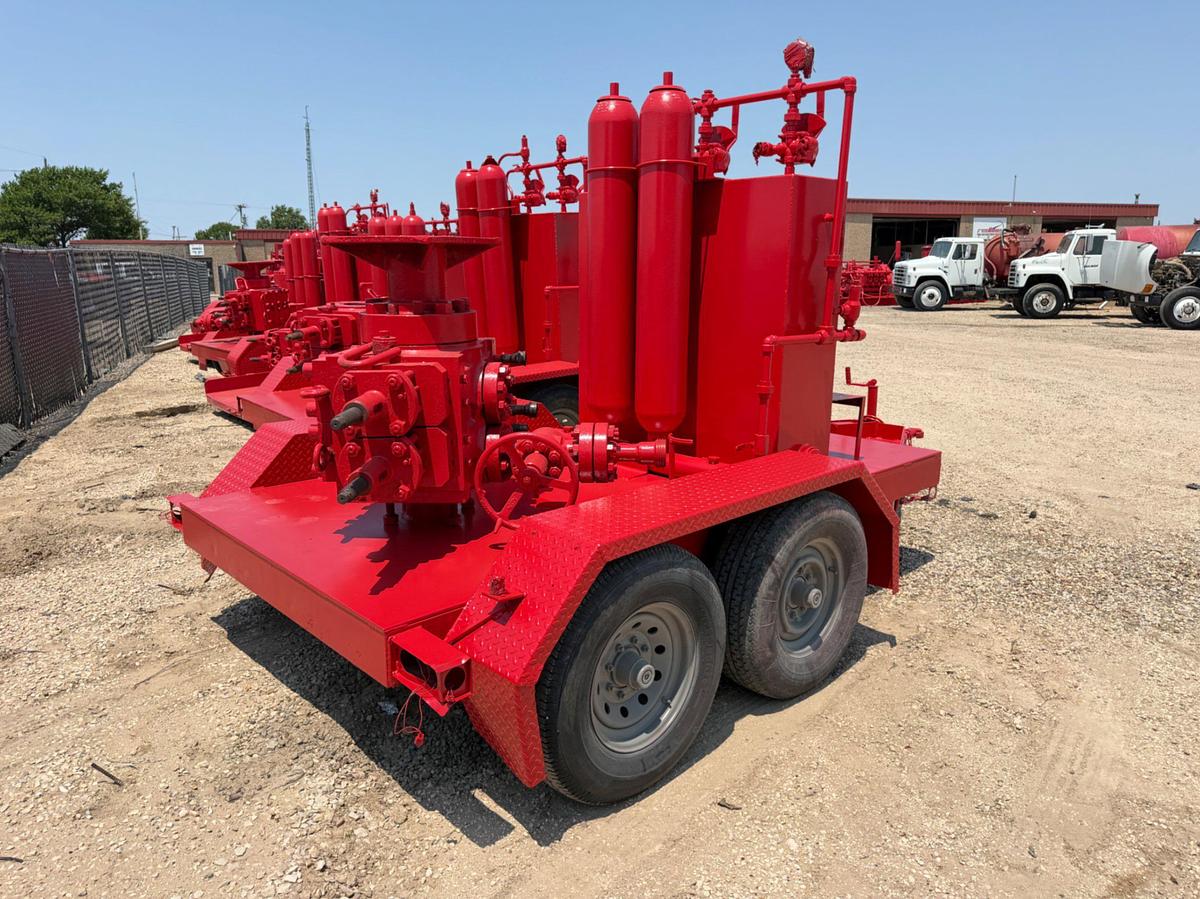 Used 2 station 2 botttle Closing Unit Trailer w/ Hyd. Dbl. BOP
