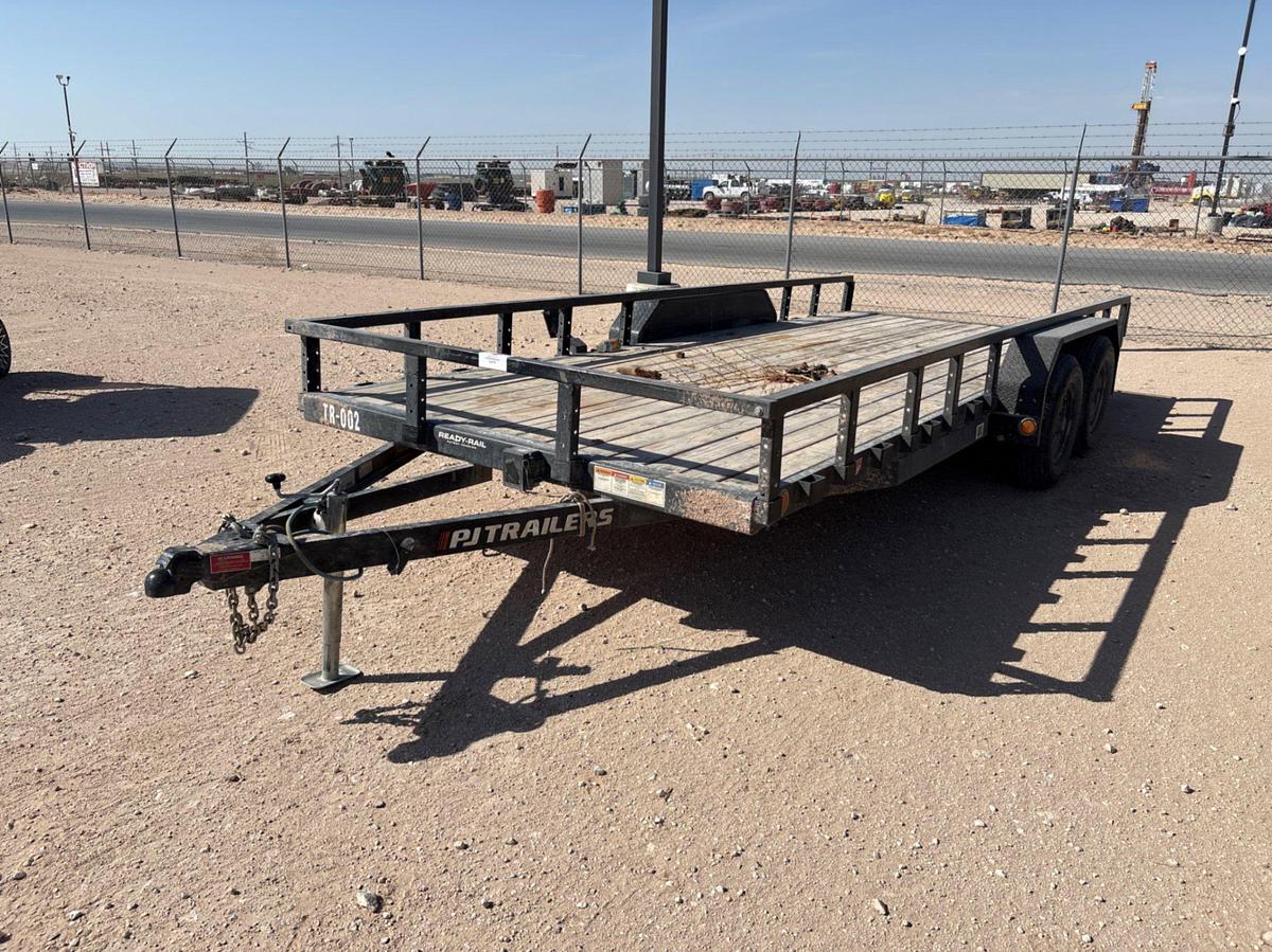 Used 2025 PJ TRAILERS 18’ X 7’ T/A BUMPER PULL UTILITY TRAILER