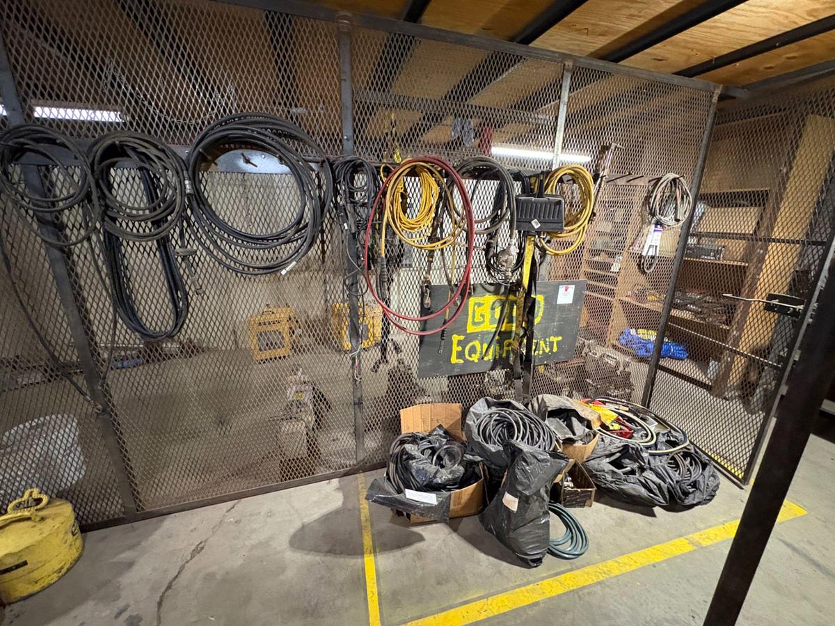 Used Lot of assorted hydraulic hoses, rubber seals, cutting torch supplies, etc