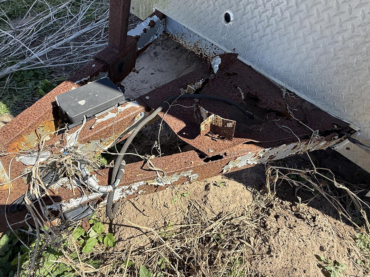 Used 12’ T/A BUMPER PULL DOGHOUSE TRAILER (DAMAGED, INOP)