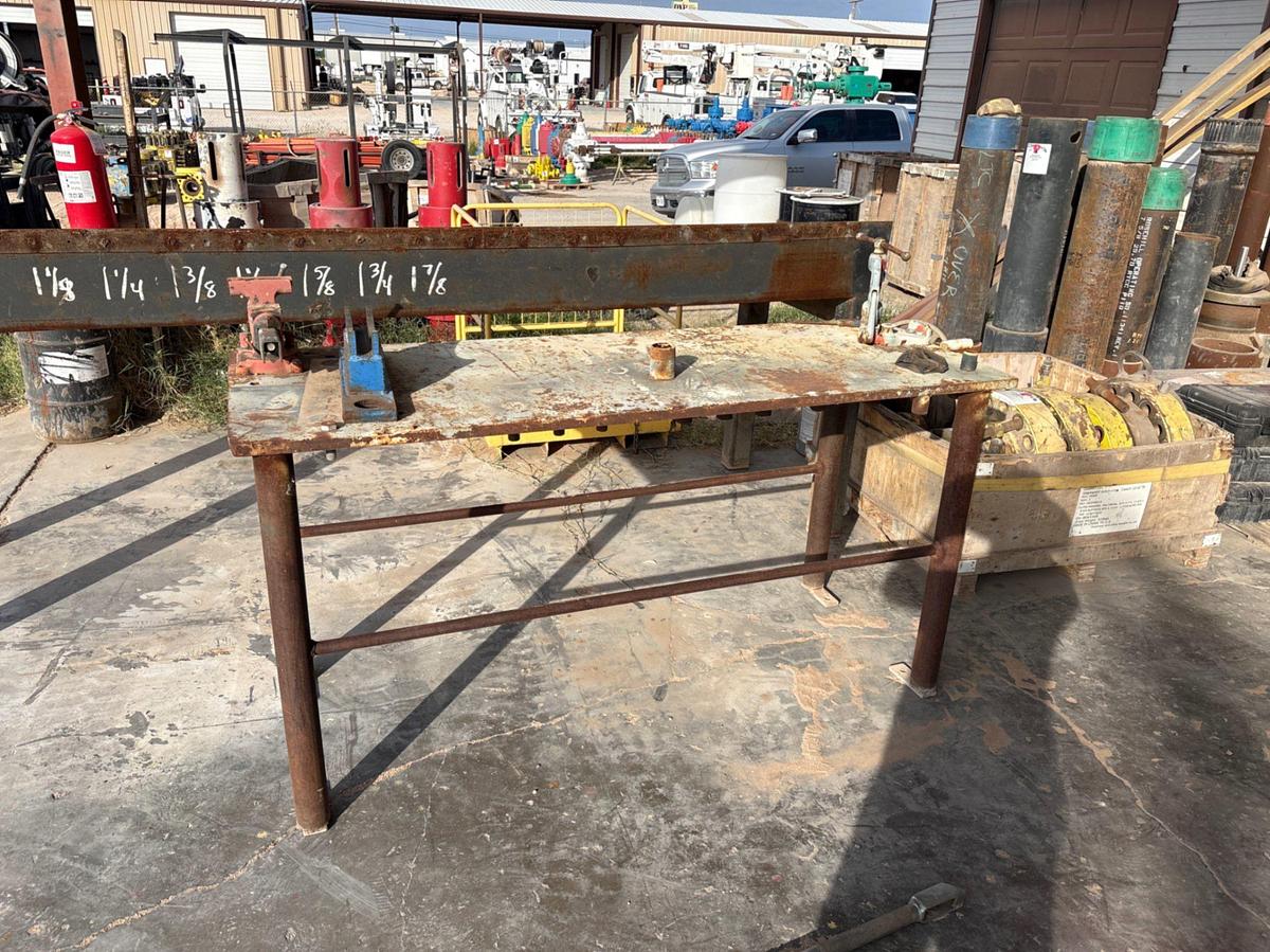 Used 10’ x 32” x 3’ work bench & 6’ x 2’ x 3’ work bench