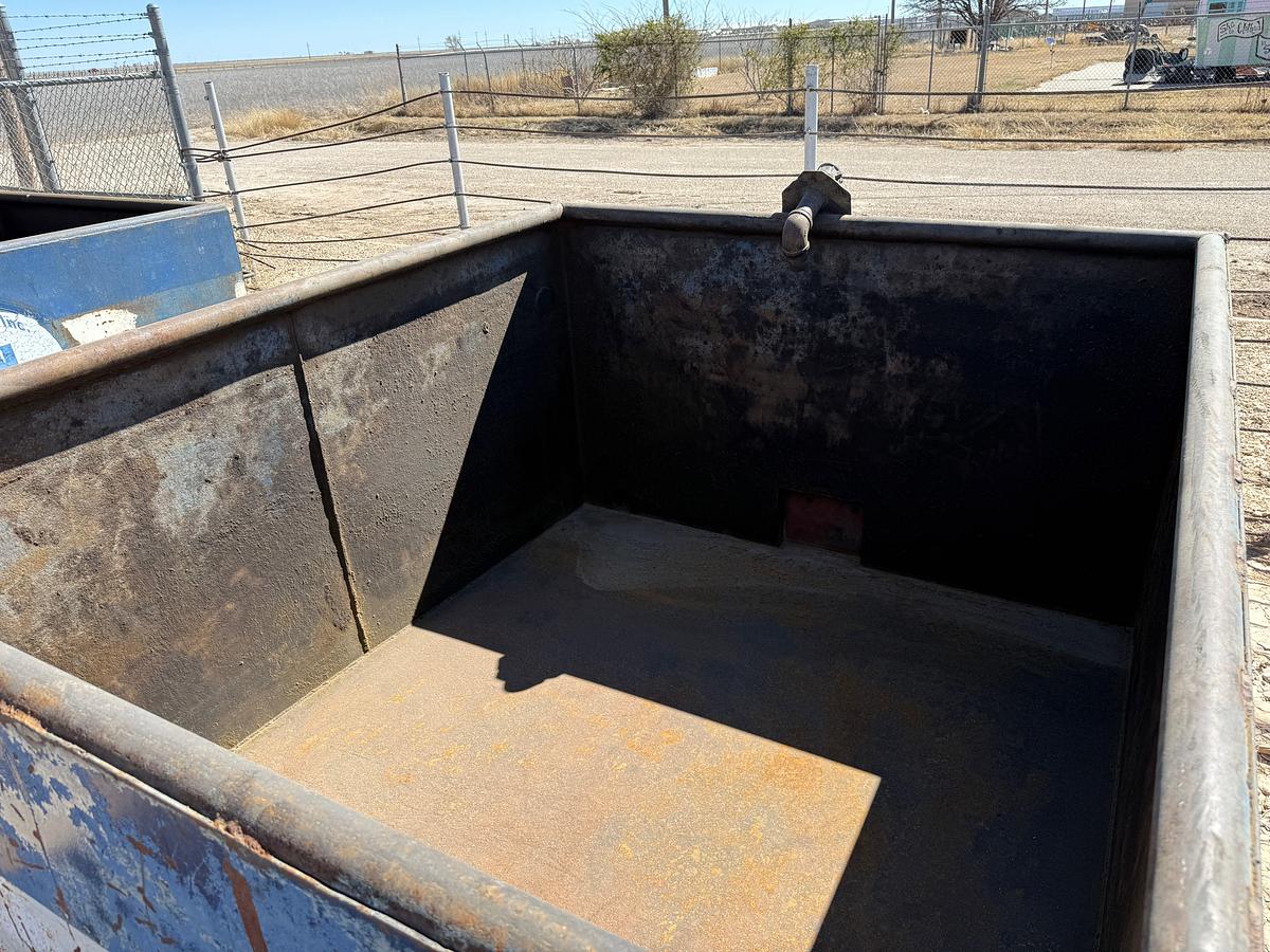 Used 30 BBL 8’ X 6’ X 4’ TANK MTD ON 17’ X 7’ SKID W/ CATCH PAN & SPOOL