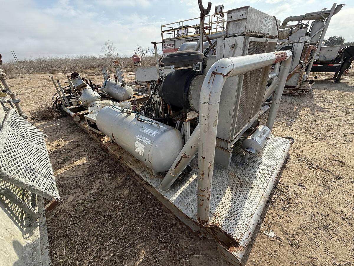 Used 25’ X 8’ PUMP SKID W/ DETROIT SERIES 60 & CONTENTS (INCOMPLETE)