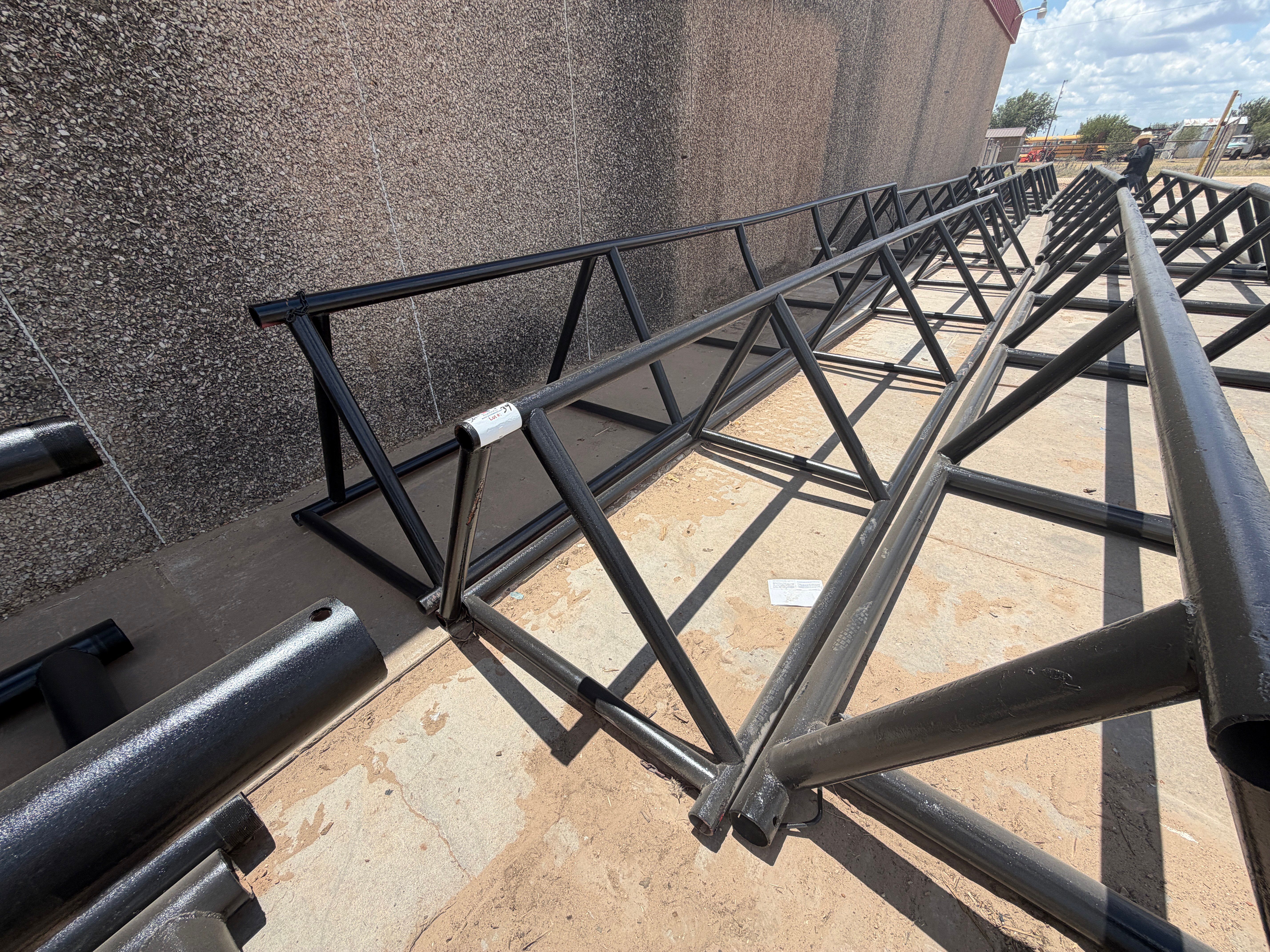 Used (2) 30’ mixed height Triangle Pipe Racks
