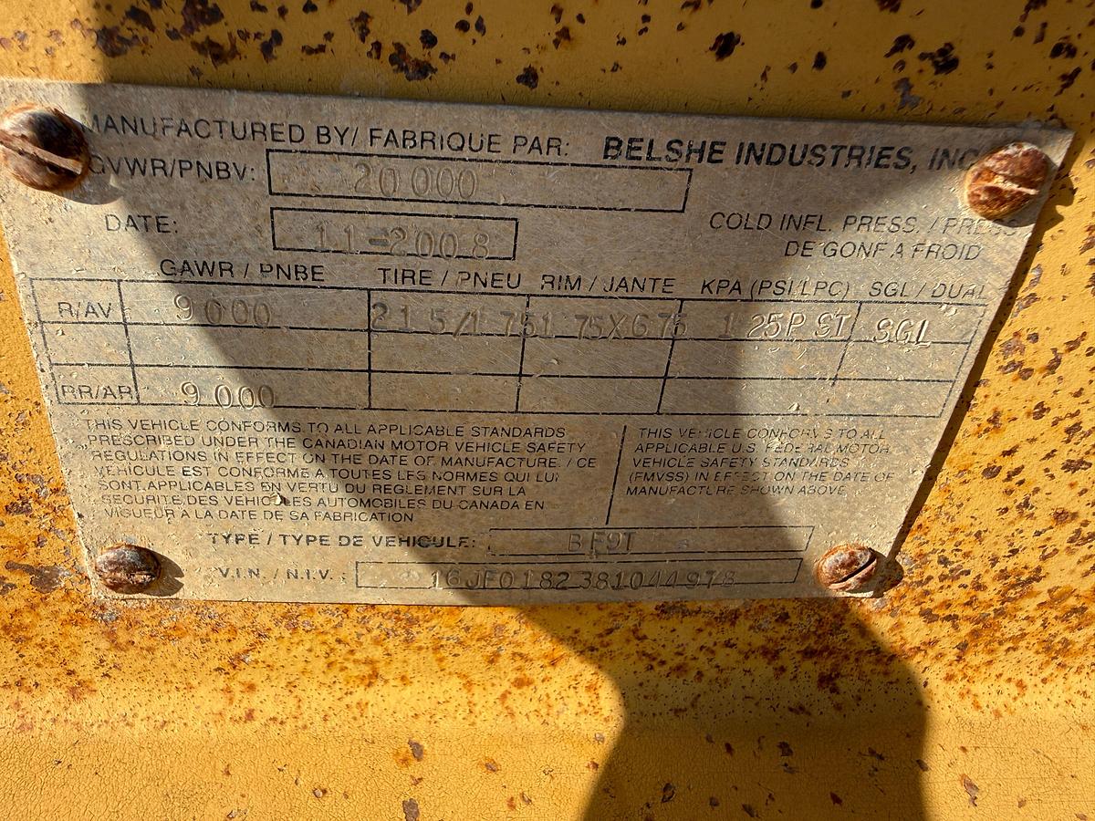 Used BELSHE INDUS. 28’ X 7’ T/A PH EQUIPMENT TRAILER