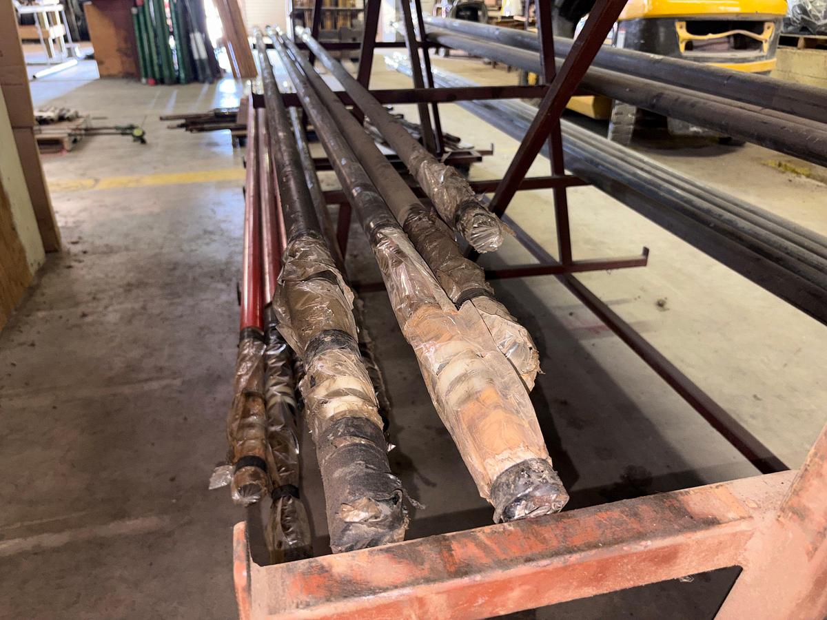 Used 2” x 1-1/2” x 12’, 3’MTL PLGR, BZ CHR. barrel CS trim rod
