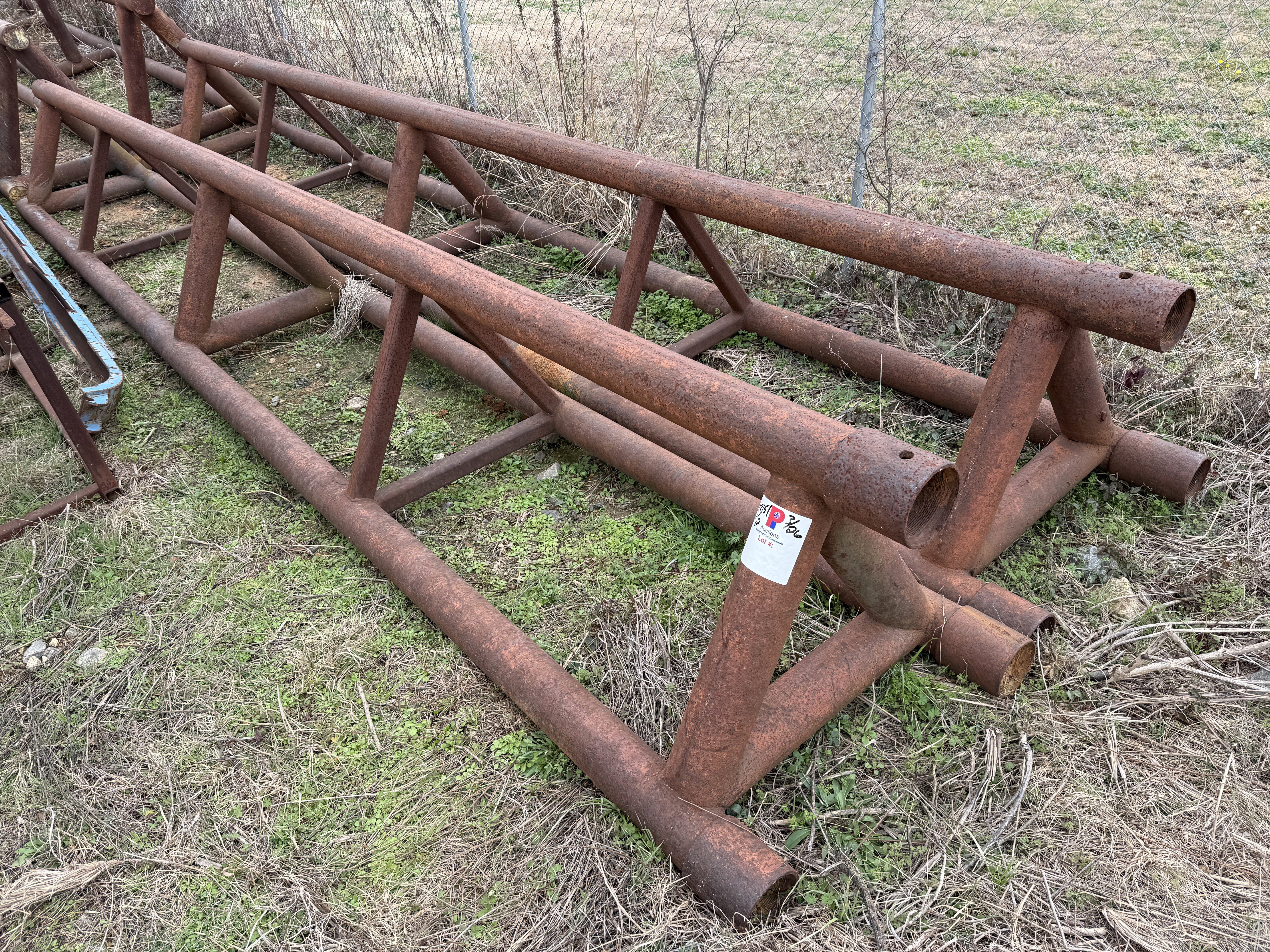 Used (2 X $) 21’ X 32” TRIANGULAR PIPE RACKS