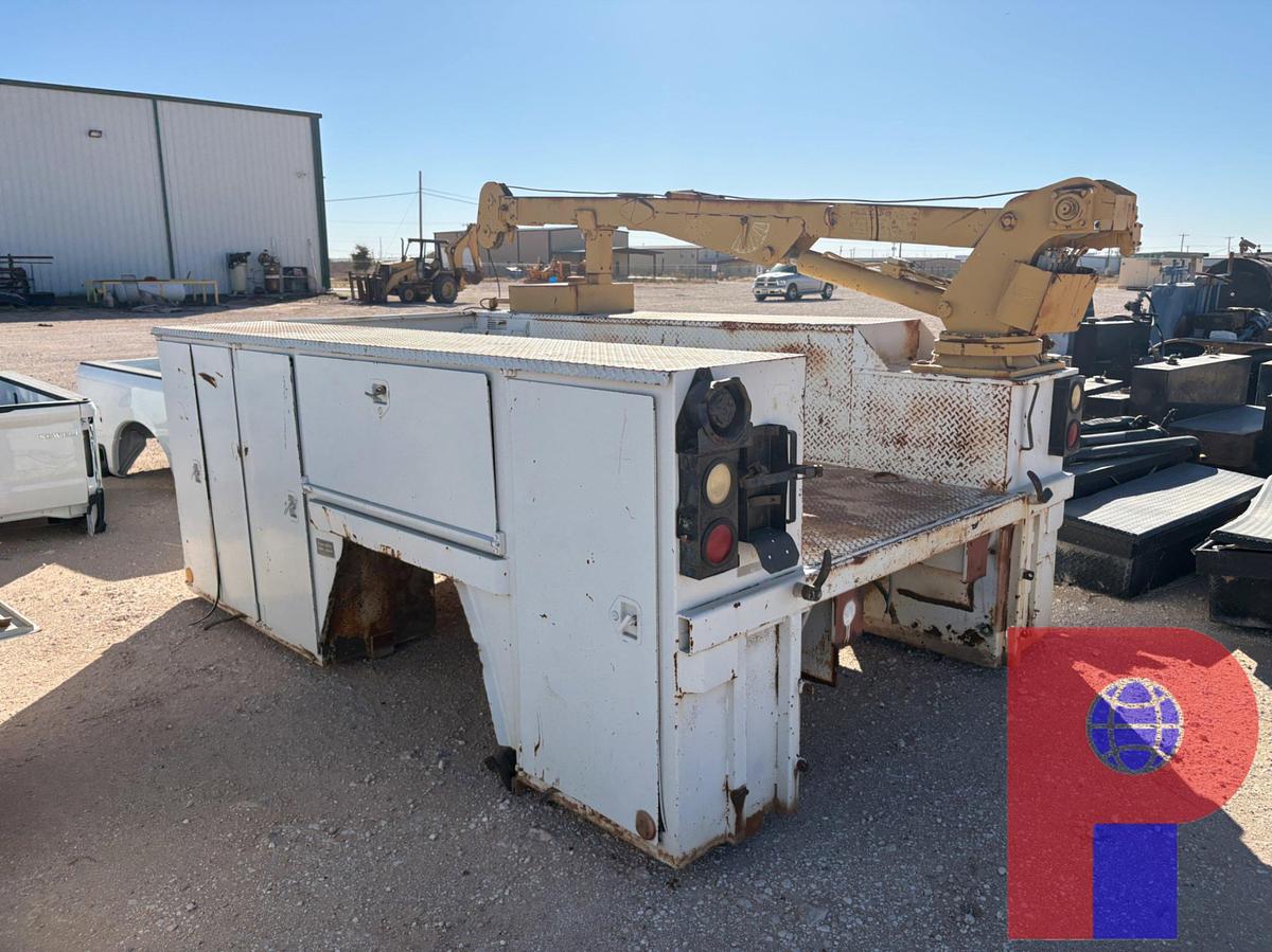Used 136” X 95” MECHANICS TRUCK BED W/ CRANE