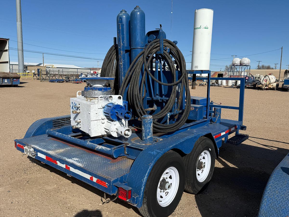 Used 7-1/16 5M 2-3/8 DBL HYD BOP 2-STATION MARKCO MTD. ON 2008 BT T/A BP ACCUMULATOR CLOSING UNIT TRAILER