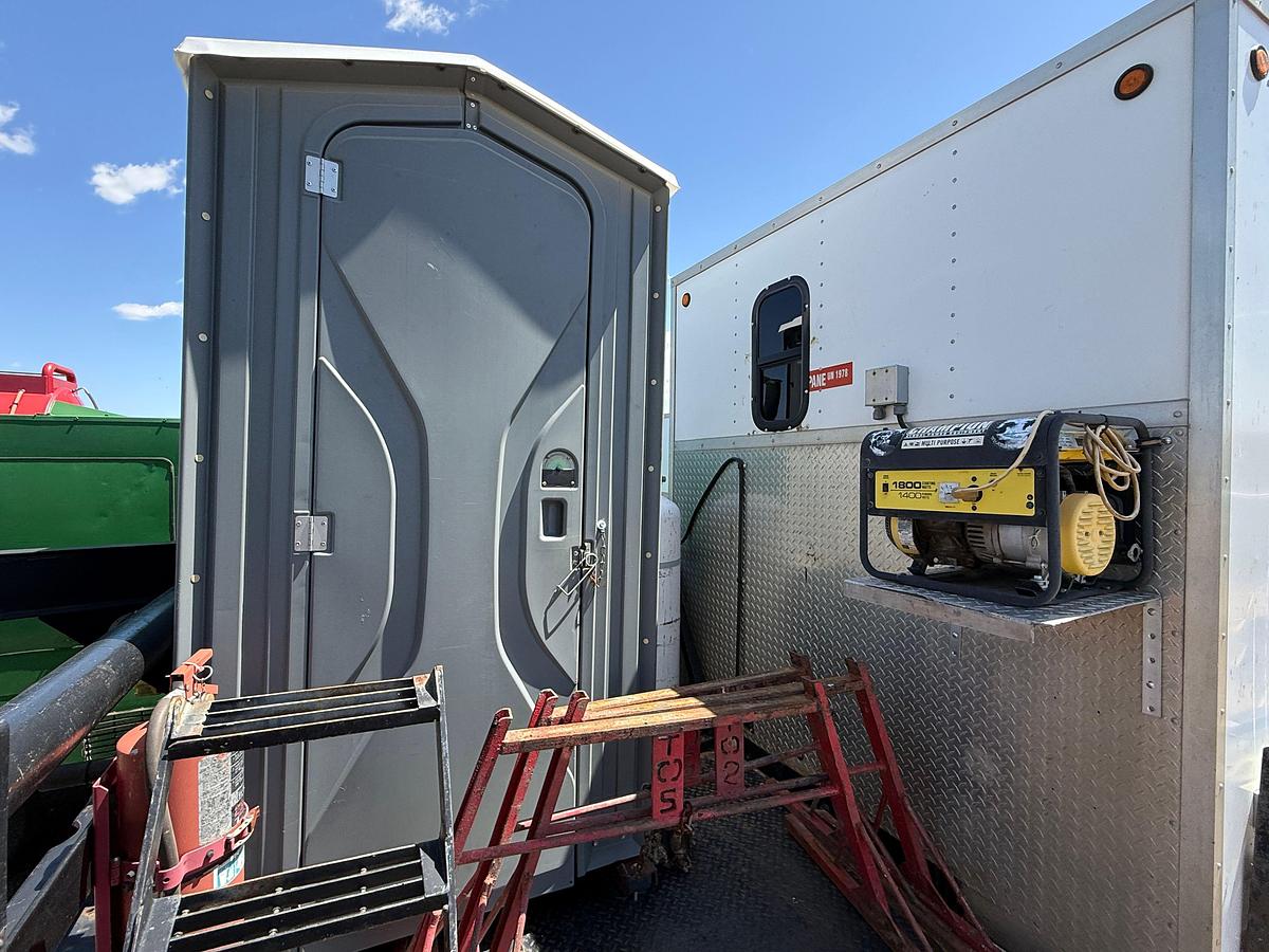 Used 2000 CRKG 24’x102” T/A PORTA-POTTY DOGHOUSE GOOSENECK TRAILER