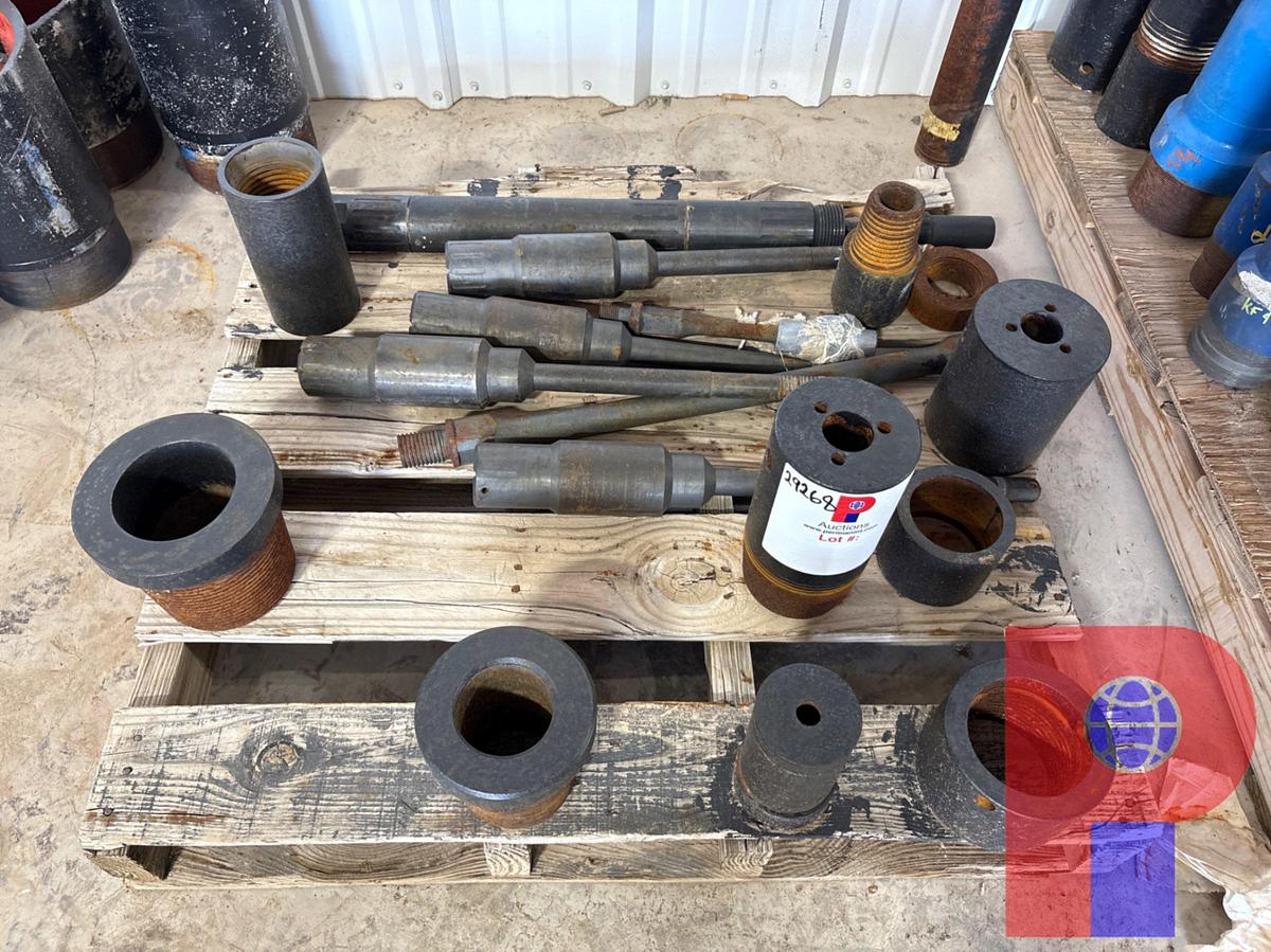 Used PALLET OF ASSORTED THREAD PROTECTORS & SUCKER ROD ADAPTERS