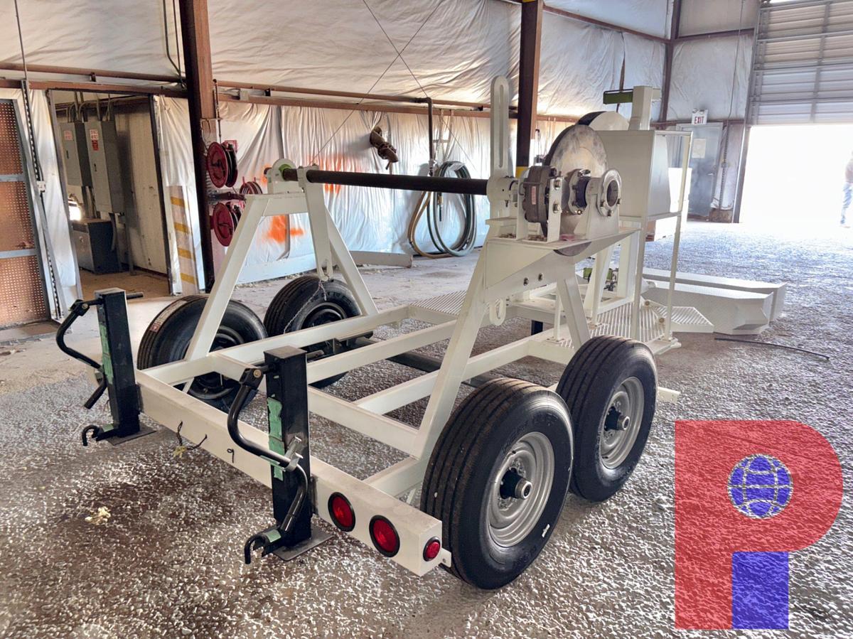 Used SHOPBUILT 12’ X 6’ T/A BUMPER PULL REEL SPOOLING TRAILER