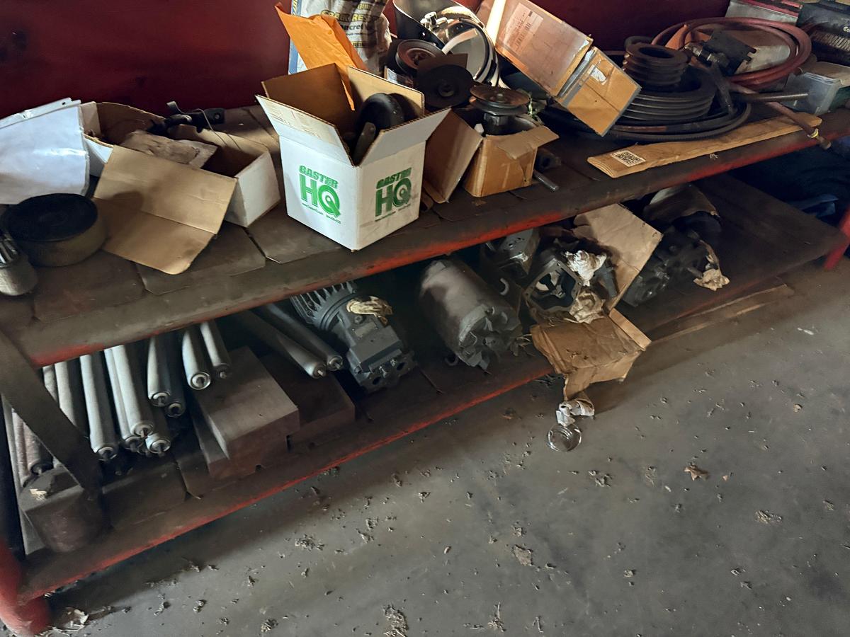 Used 10’L x 3’W x 6’H 4-ROW STEEL PIPE SHELF