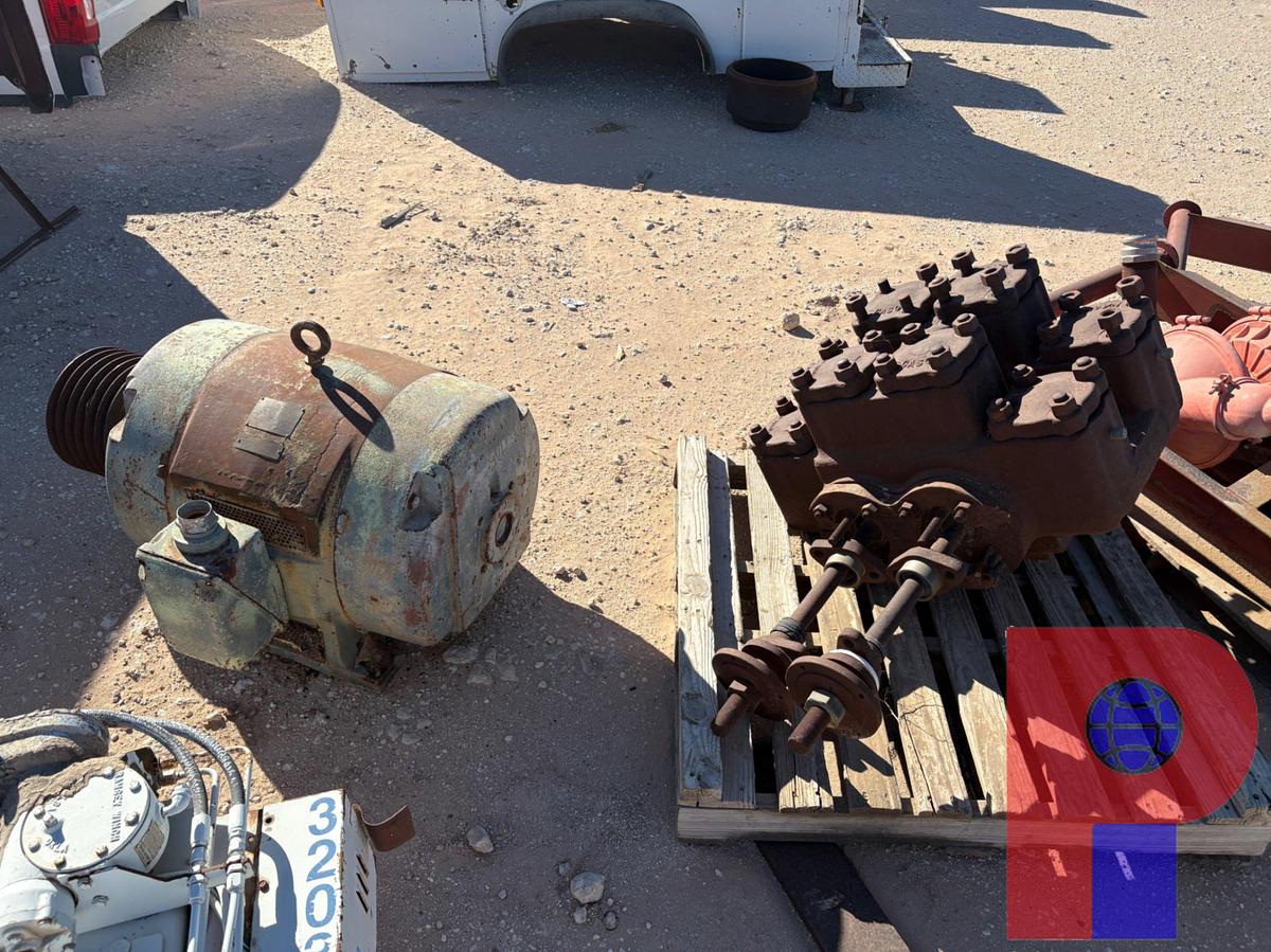 Used LOT W/ AUTOCRANE 3203 CRANE ARM, 125HP ELECTRIC MOTOR, (2) BOP TRANSPORT SKIDS, HPU, ETC…