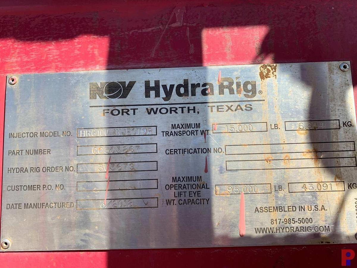 Used 2018 HYDRA RIG HR6100 INJECTOR W/ PACKOFF & SPREADER BAR