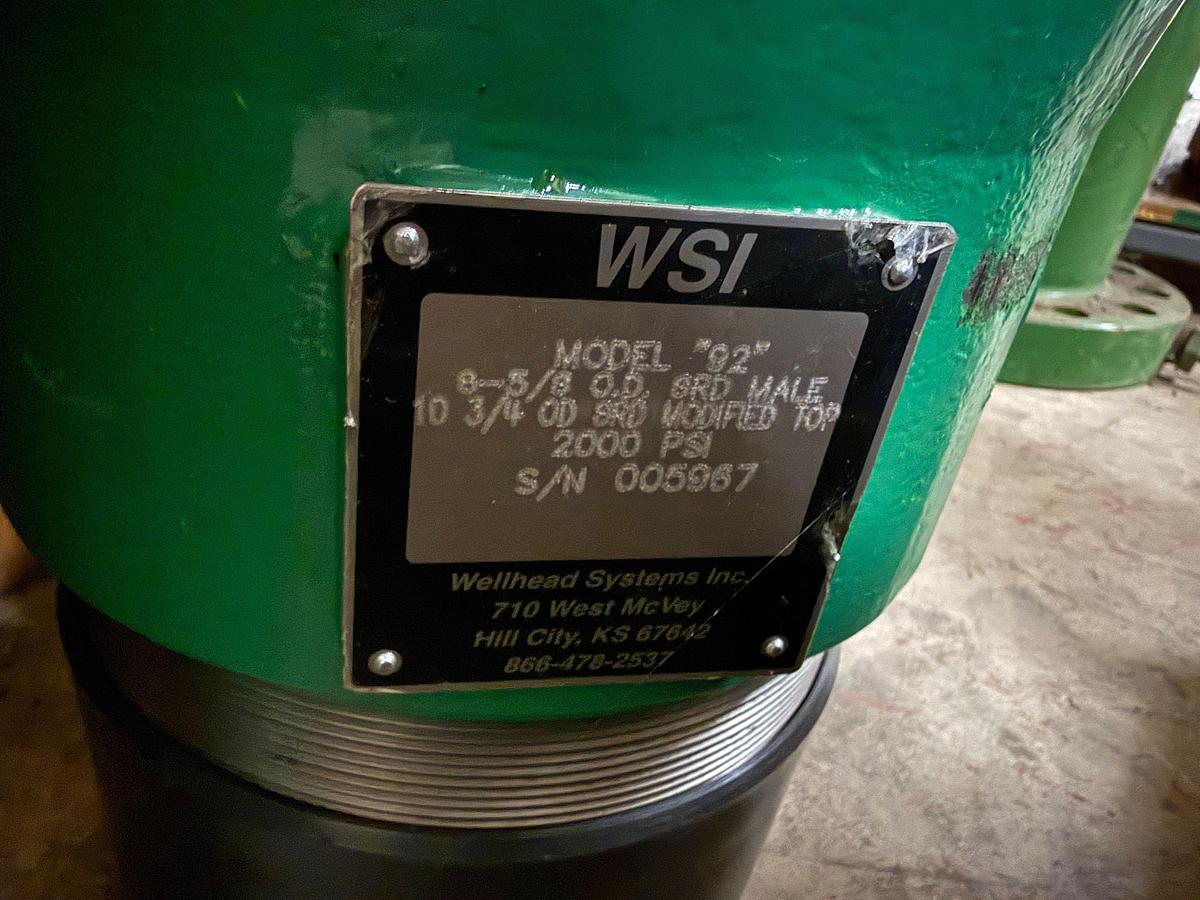 Used SECTION OF (6)MOSTLY 2-7/8” WSI 2K WP TUBING HEADS & RELATED, & WALL OF FLANGE GASKET & VICTAULIC TYPE GASKETS