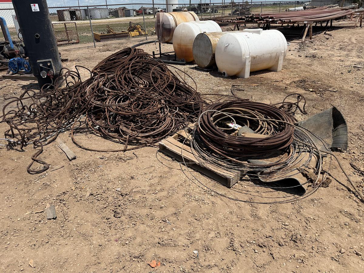 Used (11 pallets) assorted wire rope/cable
